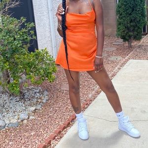 Orange Silk Dress Worn For Only 4 Hours